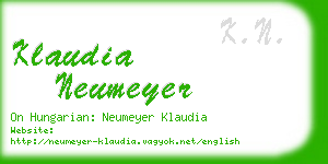klaudia neumeyer business card